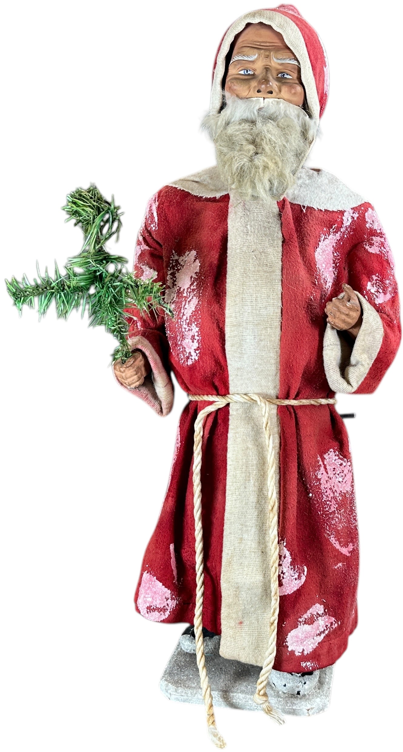 LARGE CLOCKWORK NODDER SANTA FIGURE - 3
