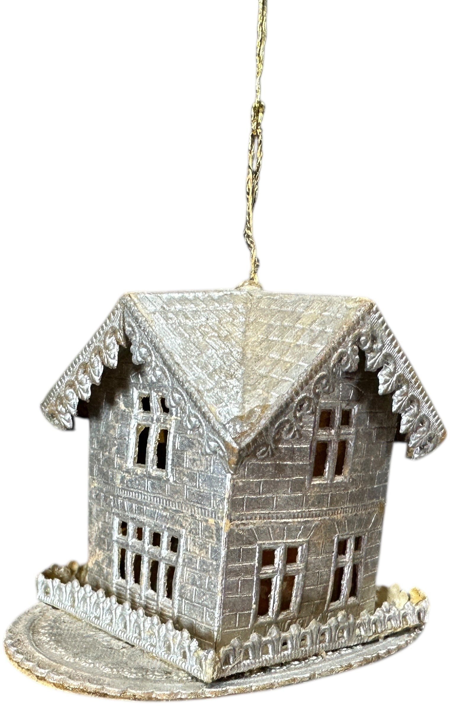 DRESDEN GERMAN HOUSE ORNAMENT: 229. DRESDEN GERMAN HOUSE ORNAMENT | Provenance: Bob & Maurine Young | 2" h. | (Excellent Condition) | $700 - $1,400