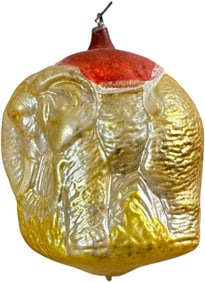 LARGE ELEPHANT GLASS ORNAMENT