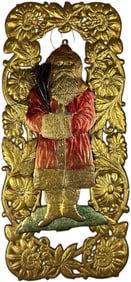 FRAMED DRESDEN SANTA FLAT ORNAMENT