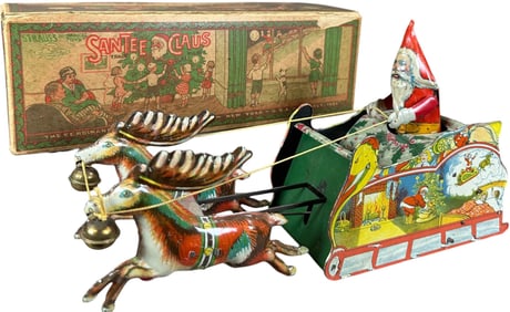 BOXED STRAUSS SANTEE CLAUS SLEIGH