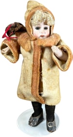 BISQUE HEAD GIRL CANDY CONTAINER