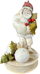 COTTON SANTA ON CANDY CONTAINER BASE