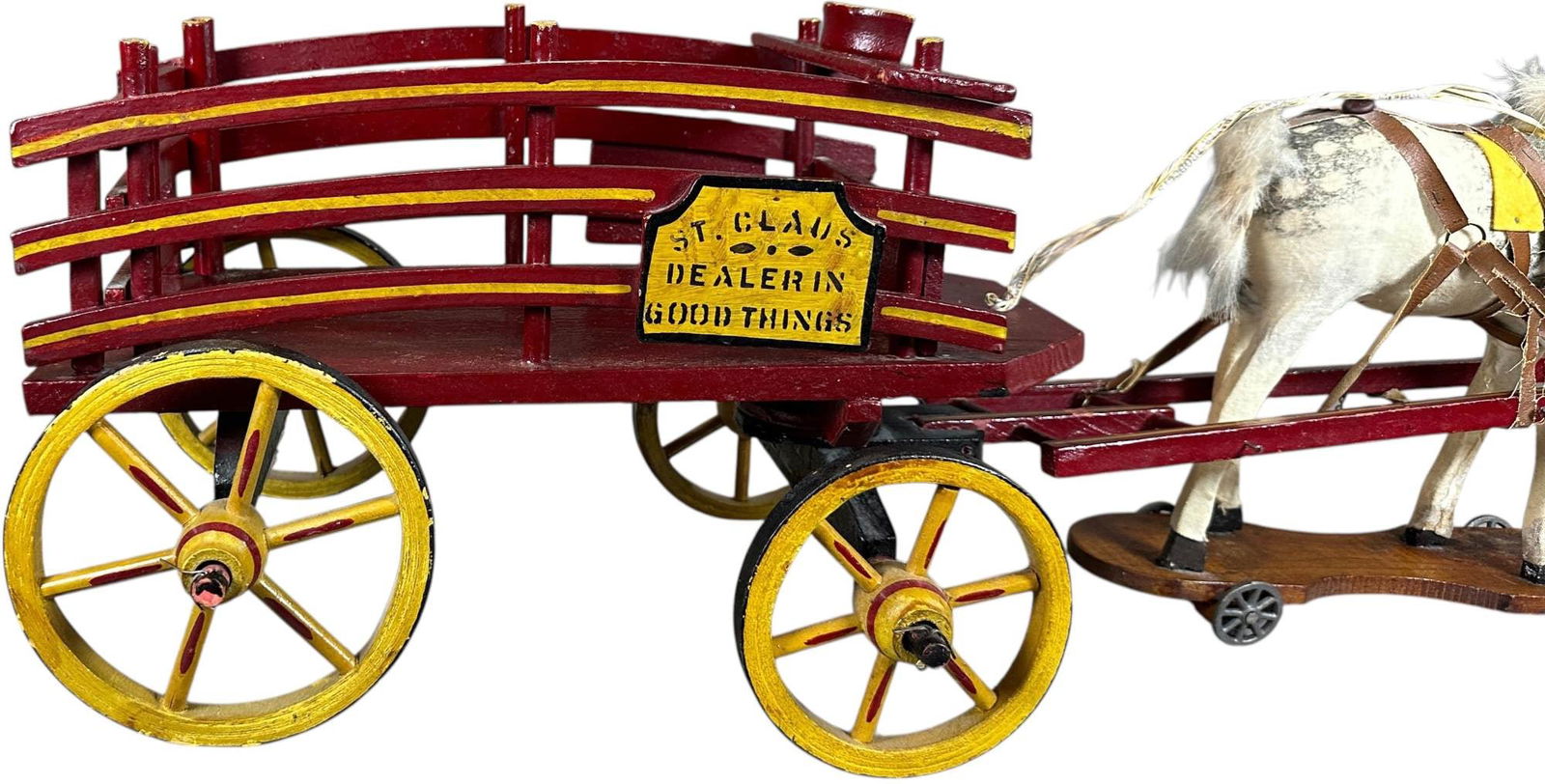 LARGE SANTA CLAUS HORSE DRAWN WAGON - 4