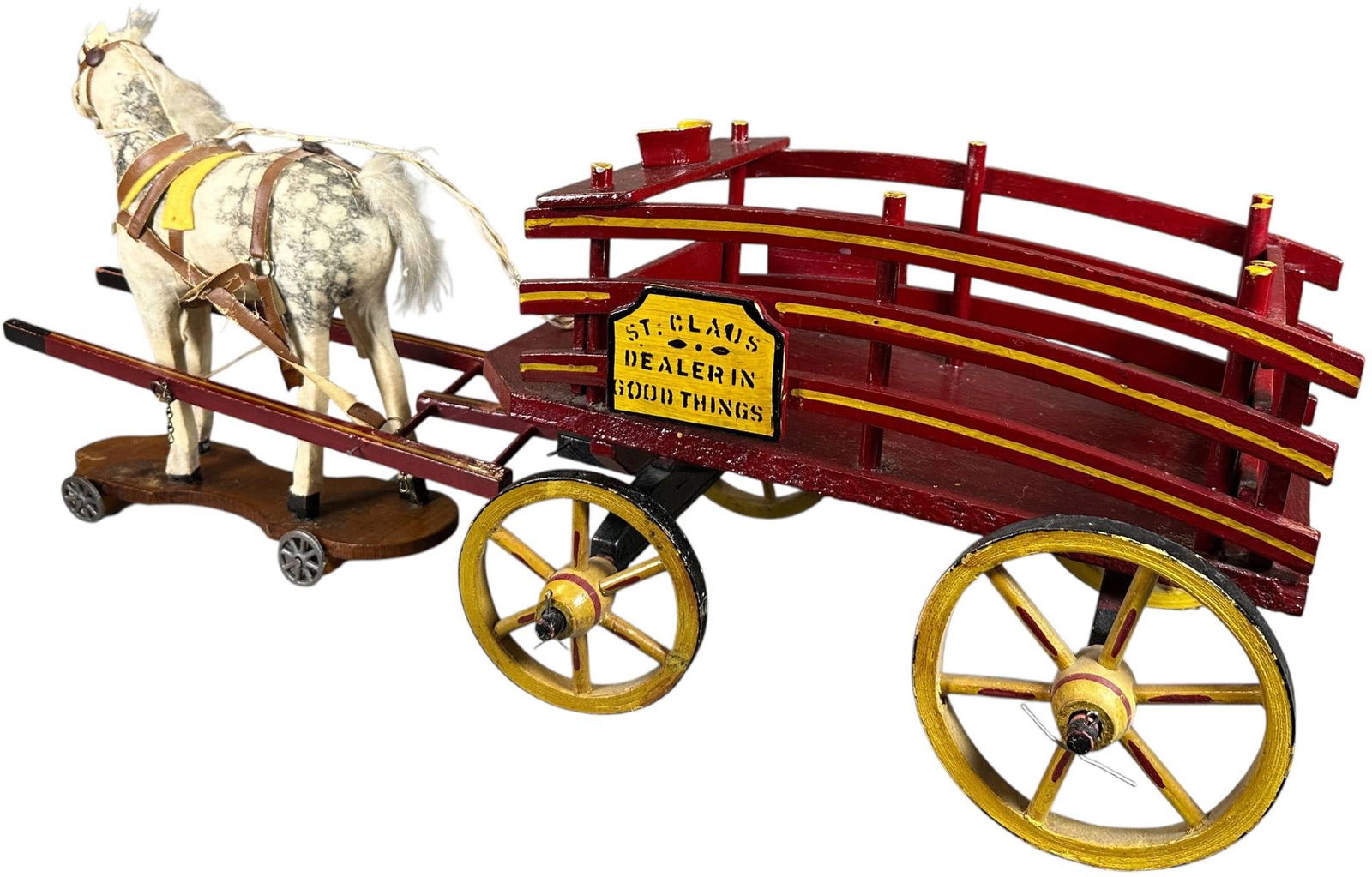 LARGE SANTA CLAUS HORSE DRAWN WAGON - 6