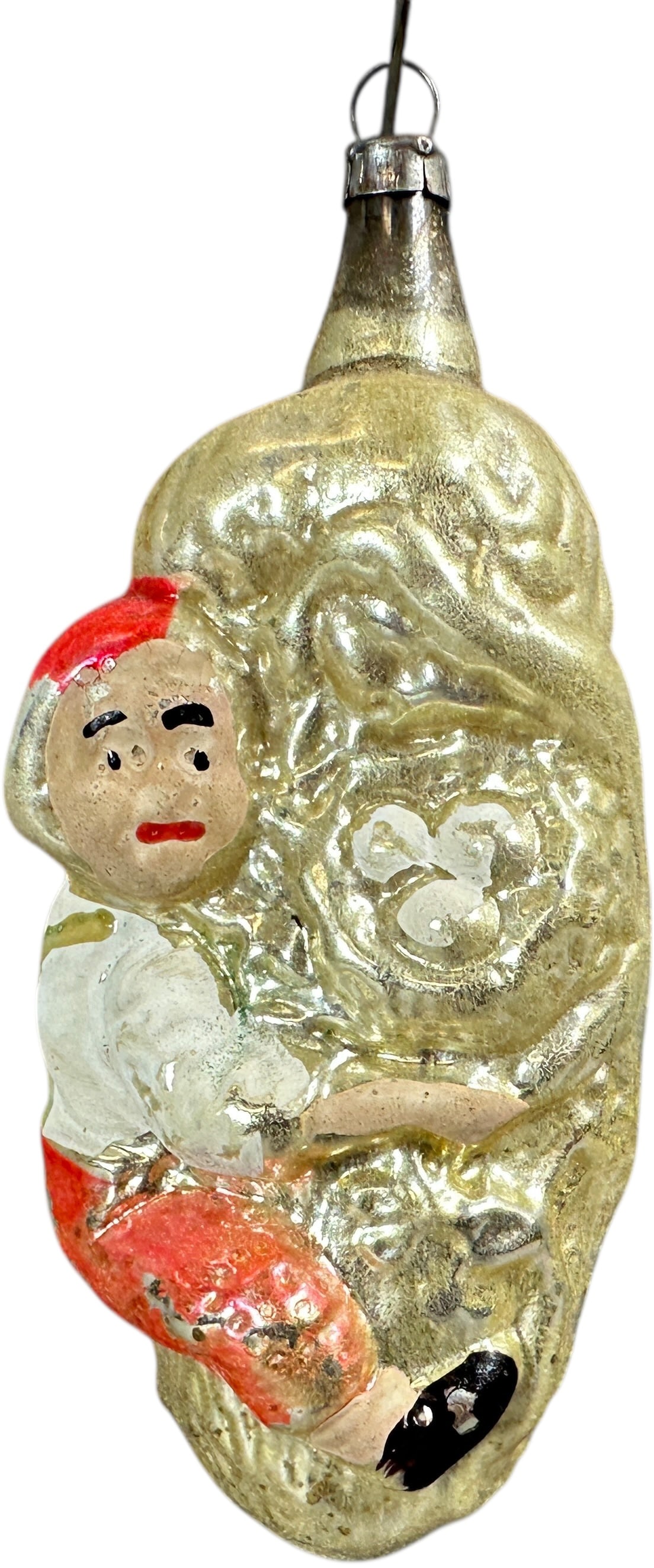 EGG STEALING BOY GLASS ORNAMENT: 275. EGG STEALING BOY GLASS ORNAMENT | Hard to find example. | 5" h. | (Excellent Condition) | $400 - $700