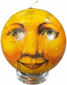 GERMAN TWO FACED MAN IN MOON RATTLE BALL