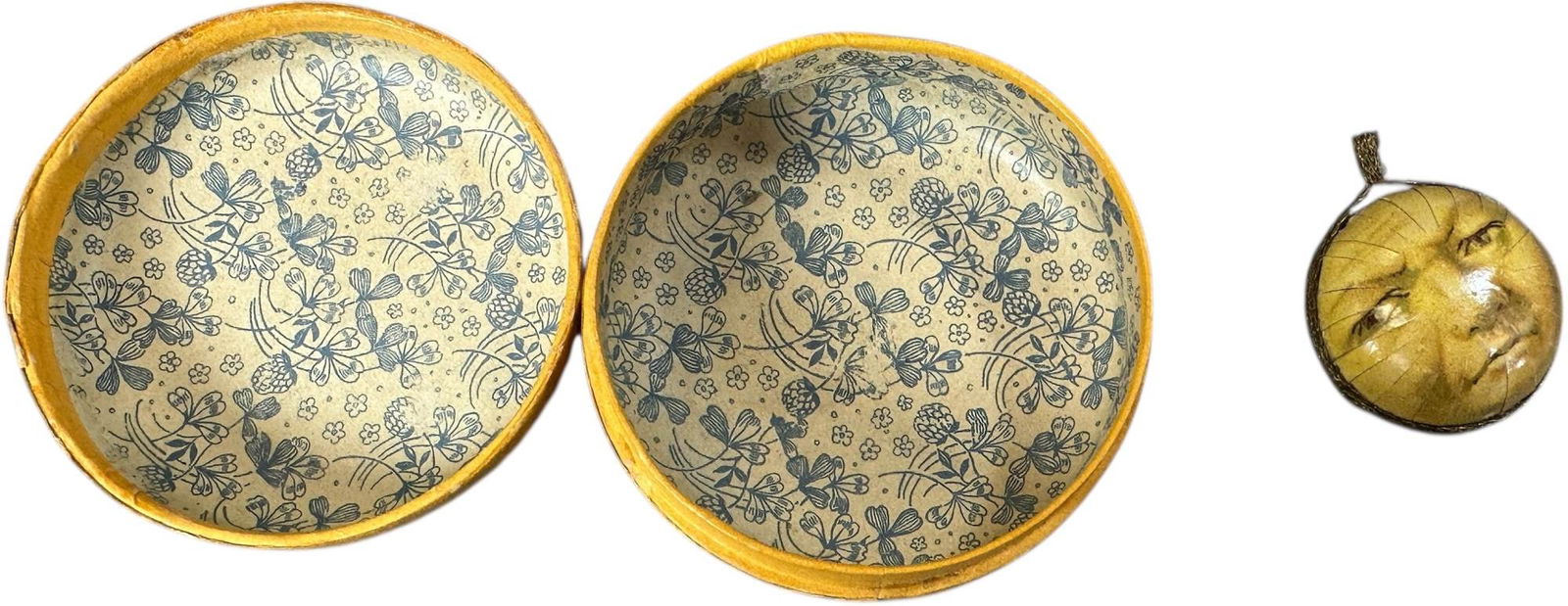 TWO SMALL MOON FACE CANDY CONTAINER - 5