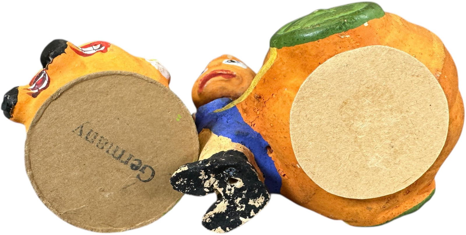 TWO PUMPKIN CHARACTER NODDER/ CANDY CONTAINERS - 6