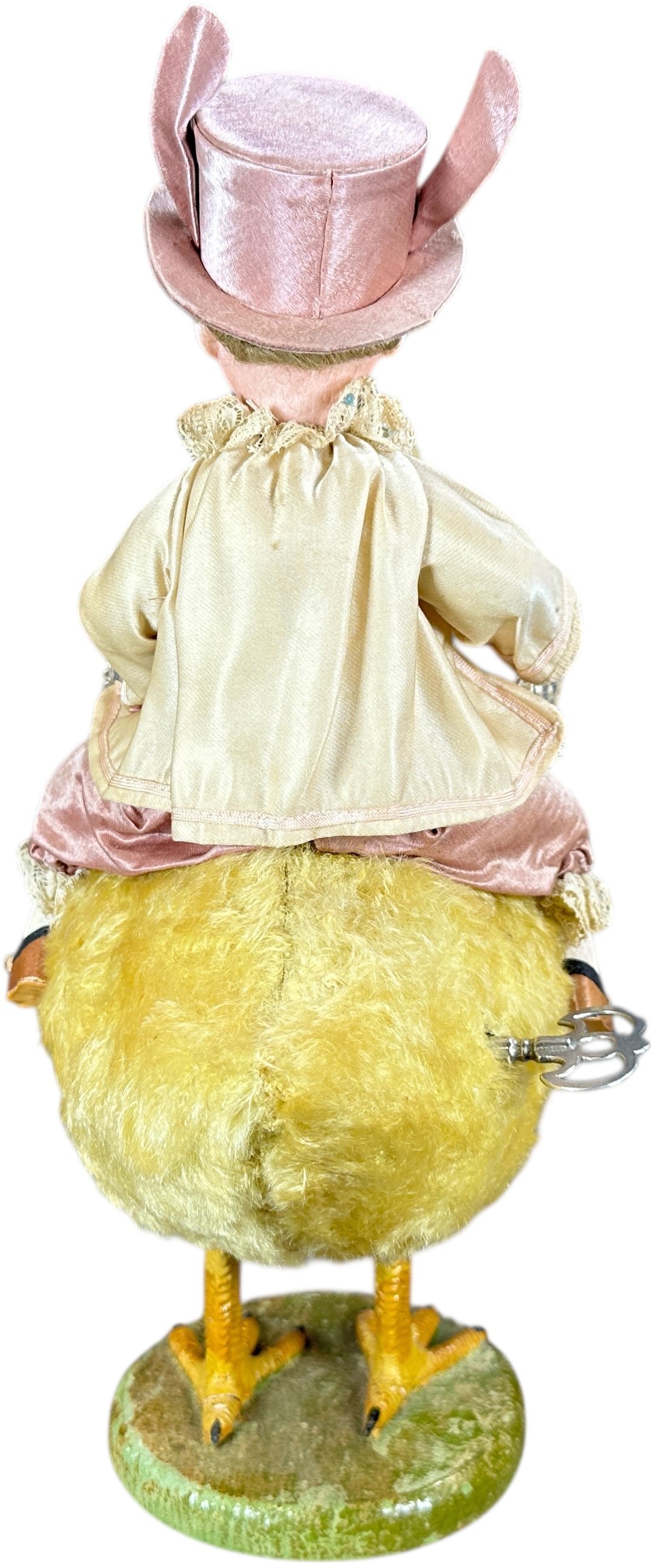 RABBIT BISQUE BOY RIDING CHICK CLOCKWORK - 5