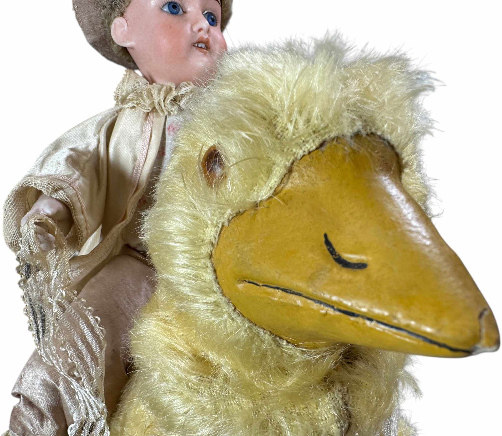 RABBIT BISQUE BOY RIDING CHICK CLOCKWORK - 9