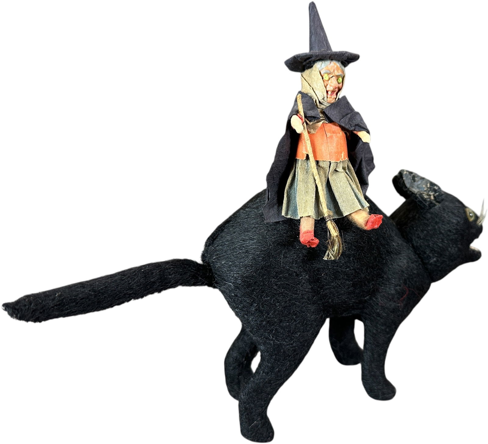 WITCH RIDING BLACK CAT CANDY CONTAINER - 3