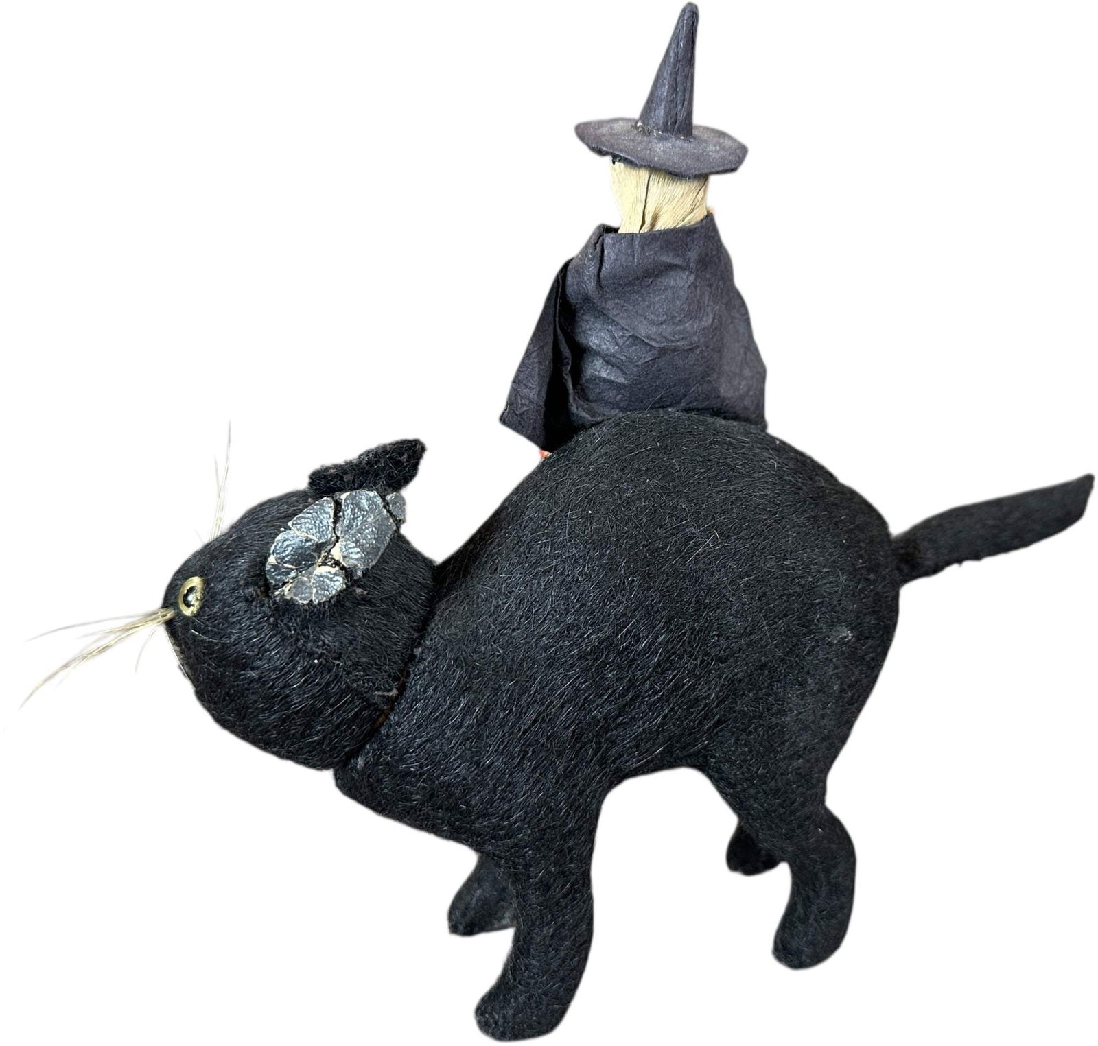 WITCH RIDING BLACK CAT CANDY CONTAINER - 6