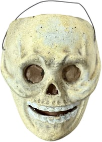 GERMAN HEAVY COMPO SKULL LANTERN