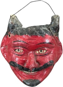 EARLY GERMAN DEVIL HEAD LANTERN