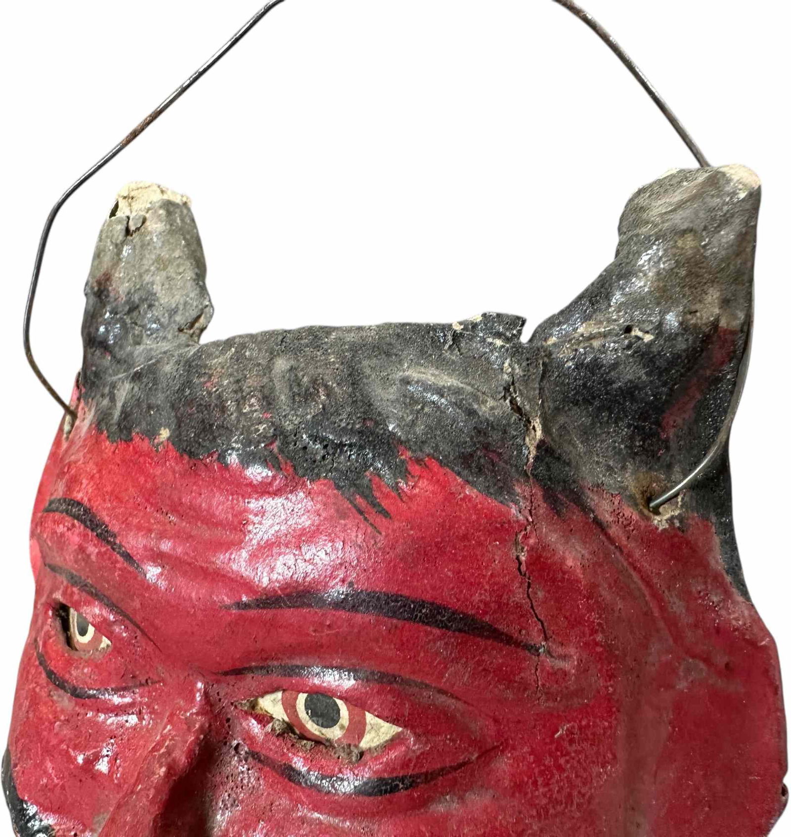 EARLY GERMAN DEVIL HEAD LANTERN - 6