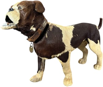 LIFE SIZE BULLDOG CLOCKWORK NODDER