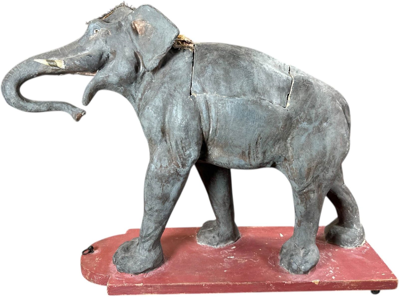 PAPER MACHE ELEPHANT PLATFORM TOY BIN (1 of 12)