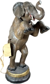 STANDING ELEPHANT ON BASE MECHANICAL NODDER