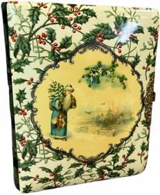 VICTORIAN CELLULOID CHRISTMAS THEME PHOTO ALBUM