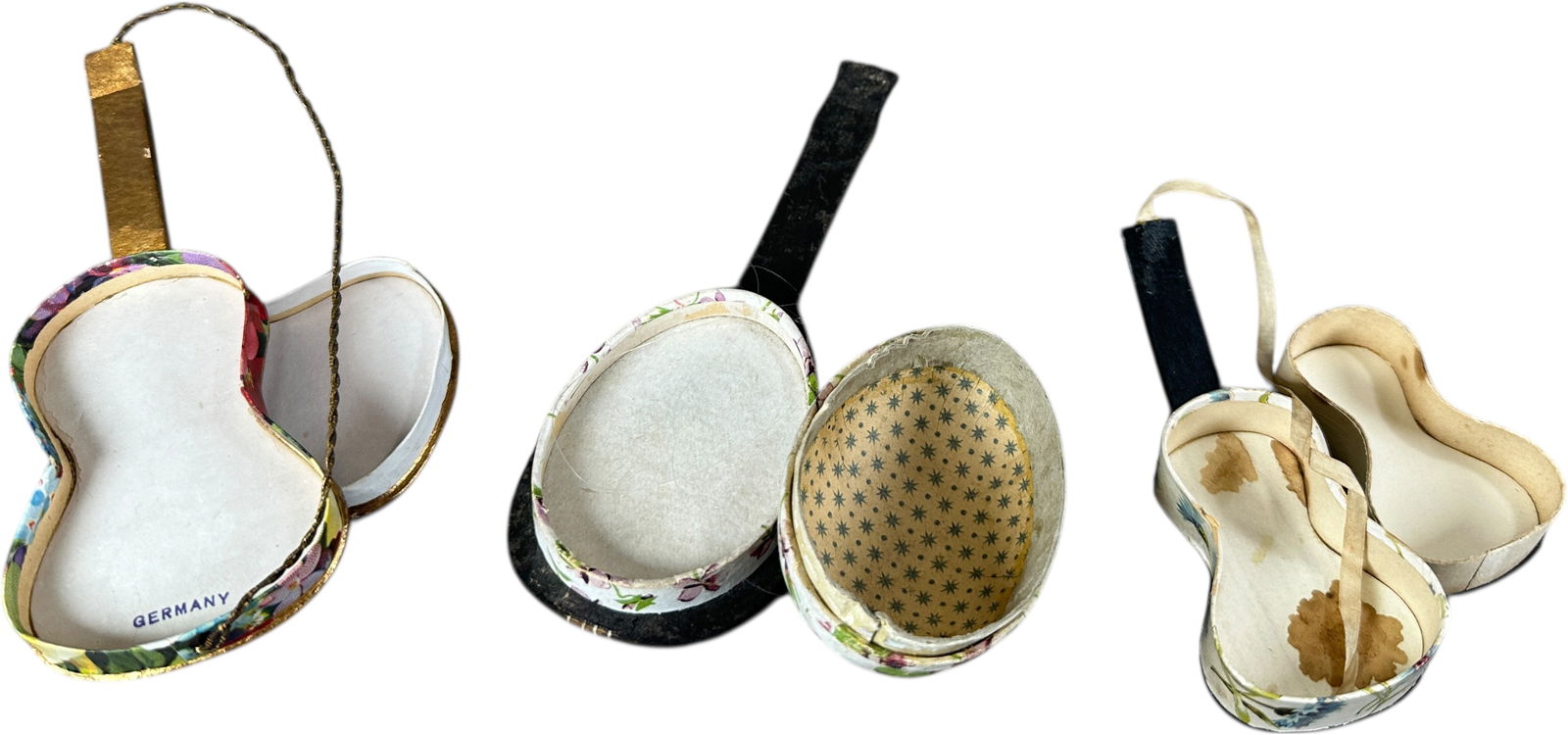 THREE DRESDEN GUITARS CANDY CONTAINERS - 3