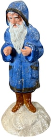 CONTEMPORARY BLUE COAT SANTA CANDY CONTAINER