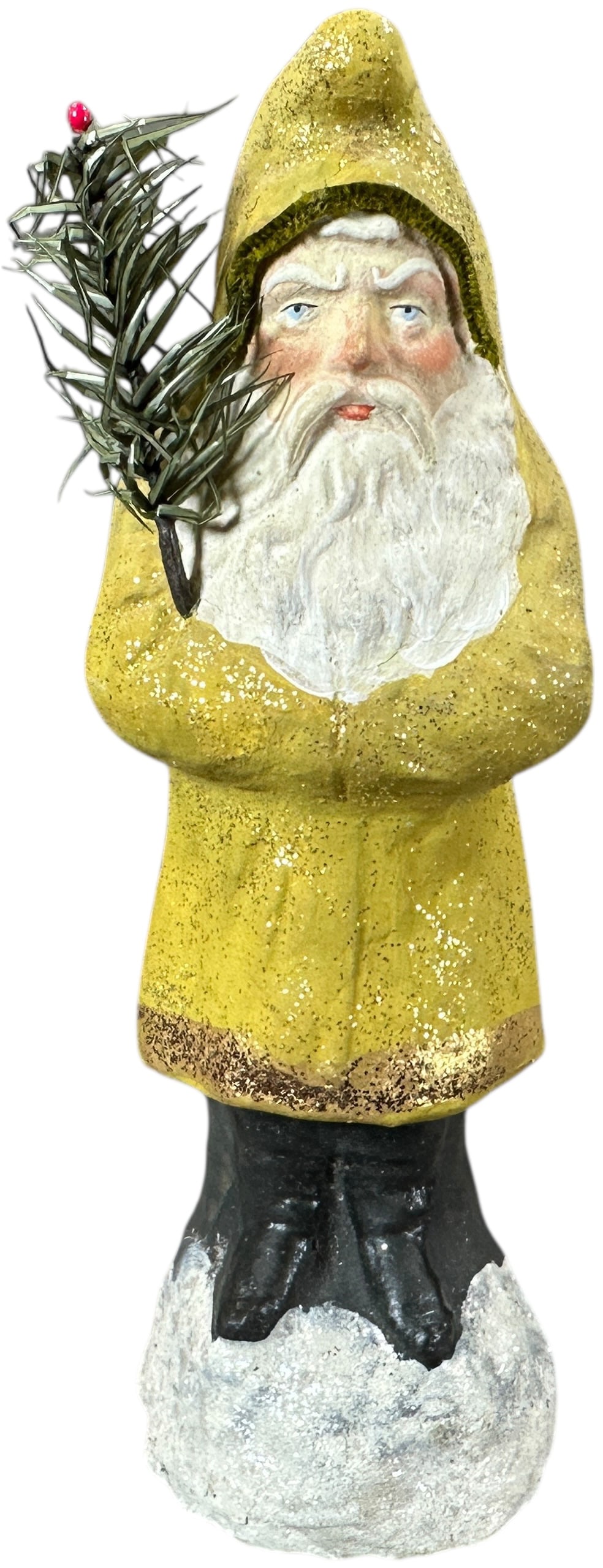 ROBERTA TAYLOR YELLOW BELSNICKLE: 1061. ROBERTA TAYLOR YELLOW BELSNICKLE | Yellow coat. Provenance: Linda Morrow Collection | 8" h. | (Pristine Condition) | $400 - $800