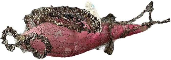 SANTA AIRPLANE GLASS ORNAMENT