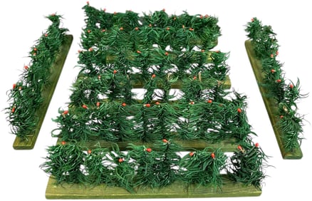 EIGHT SECTIONS OF GERMAN FEATHER TREE FENCING