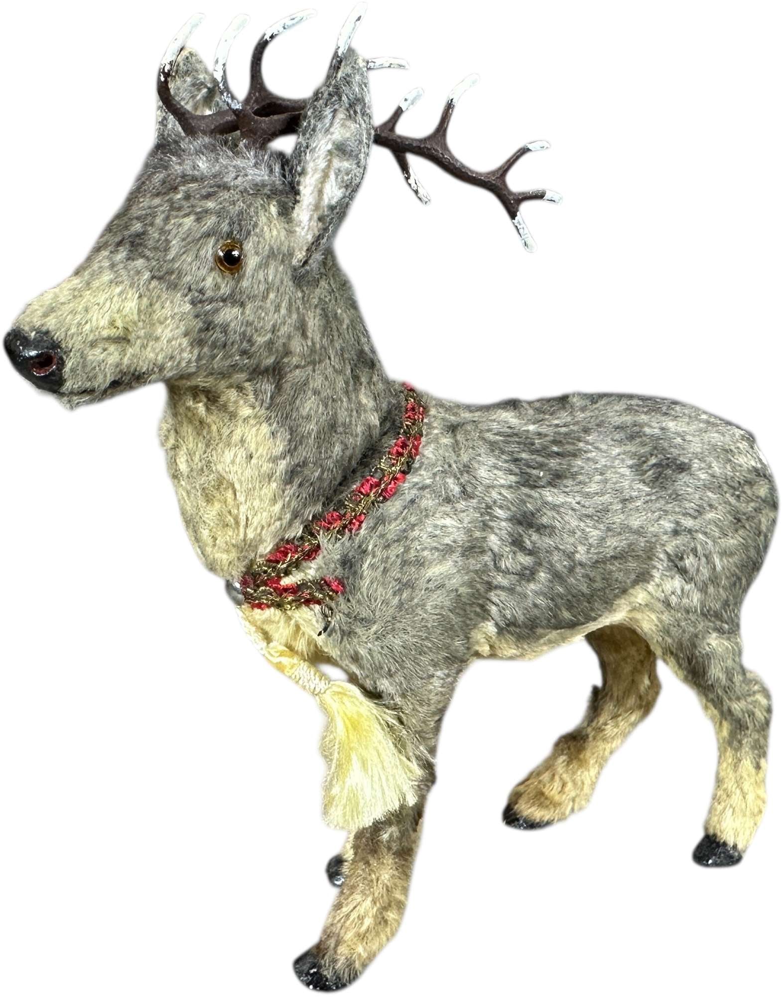 GERMAN GLASS EYE REINDEER CANDY CONTAINER (1 of 7)