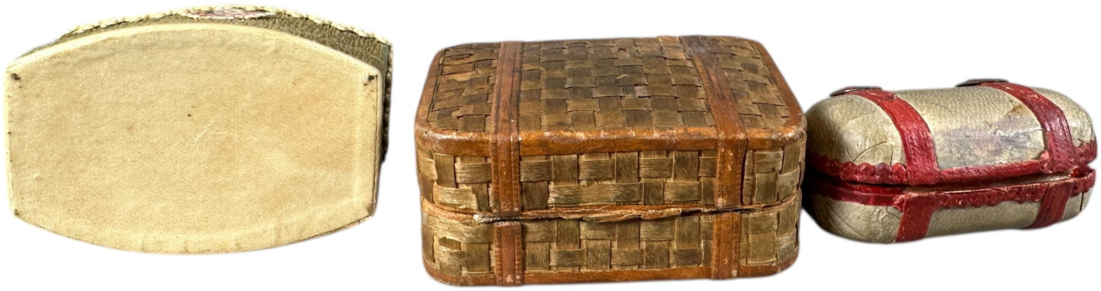 THREE DRESDEN CANDY CONTAINERS - 5