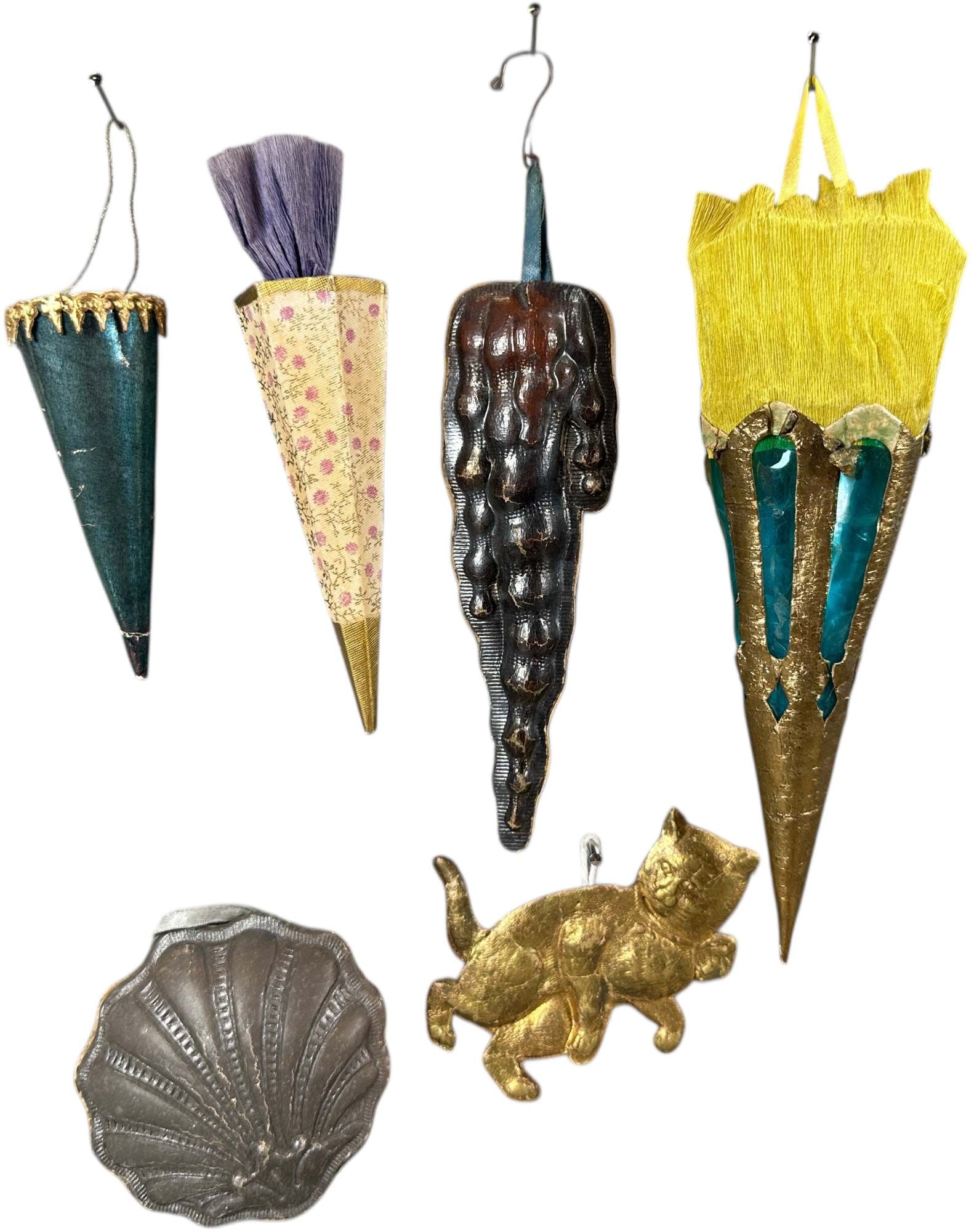 SIX ASSORTED DRESDEN CANDY CONTAINERS - 2