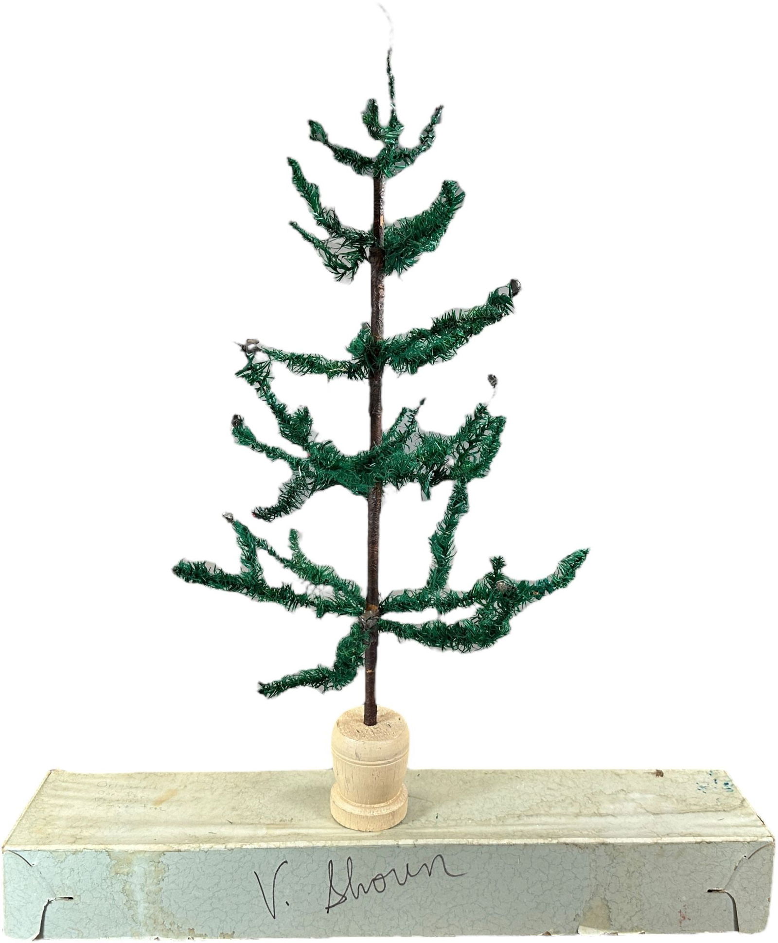 BOXED GERMAN FEATHER TREE: 1130. BOXED GERMAN FEATHER TREE | 25" h. | (Excellent Condition) | $250 - $500