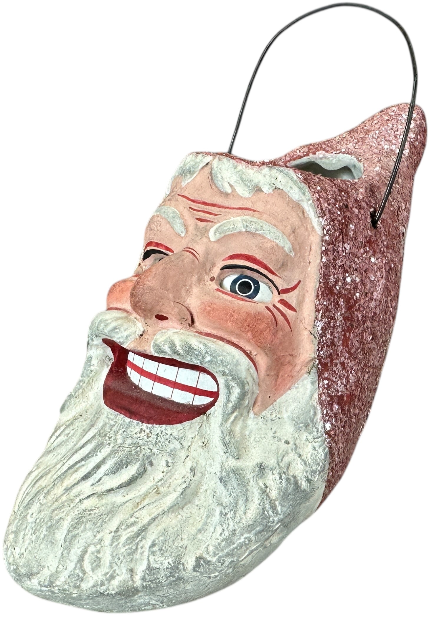 KATHY PATTERSON SANTA LANTERN: 1131. KATHY PATTERSON SANTA LANTERN | Artisan made, signed on bottom. | 4.5" h. | (Excellent Condition) | $300 - $600