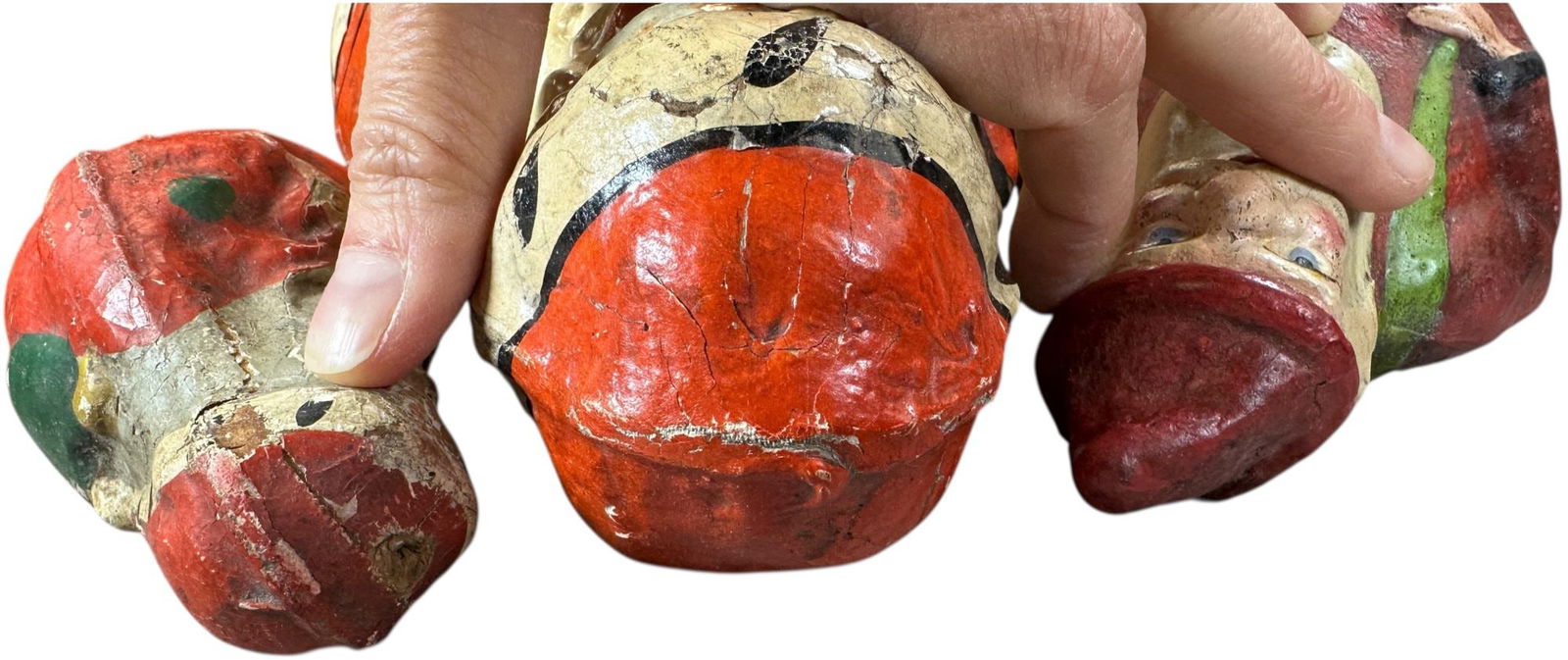 THREE SANTA ROLY POLY FIGURES - 5