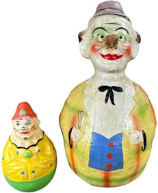 TWO CLOWN THEME ROLY POLY TOYS