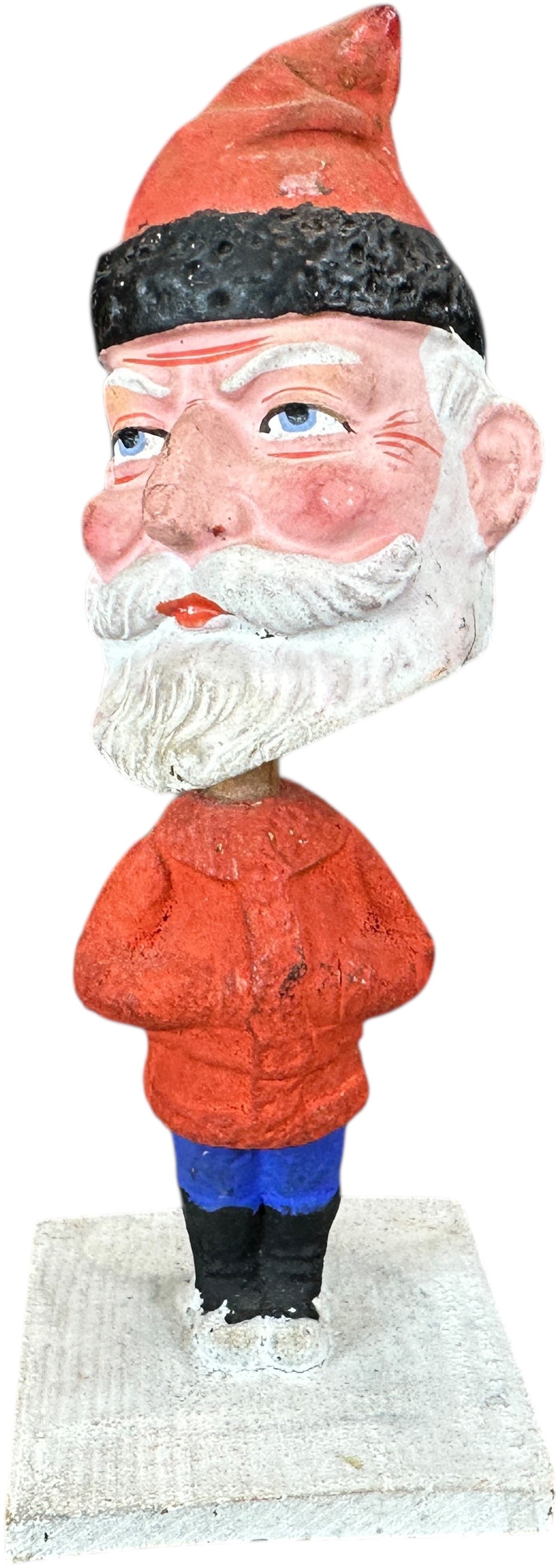 SCARCE GERMAN BOBBLE HEAD SANTA: 1160. SCARCE GERMAN BOBBLE HEAD SANTA | 7.5" h. | (Excellent Condition) | $300 - $500