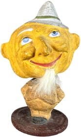 GERMAN COMPOSITION PUMKIN GOURD BOBBLEHEAD