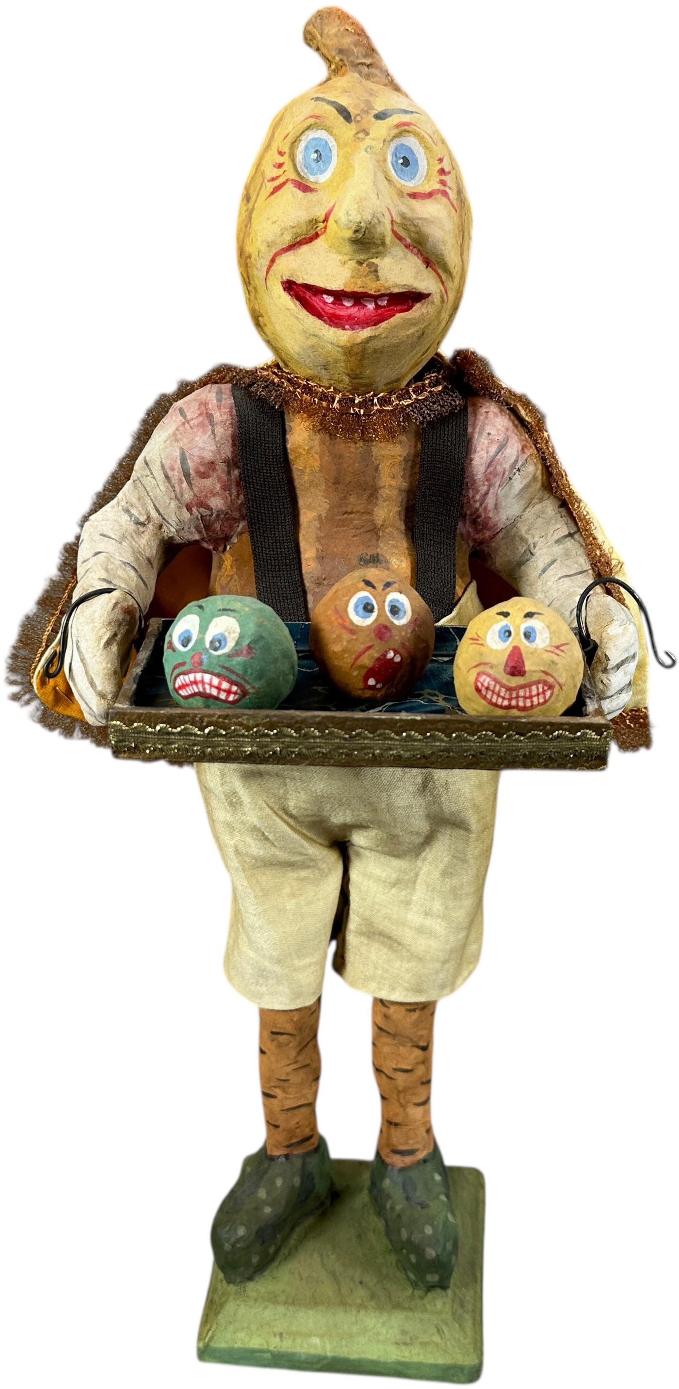 TALL HALLOWEEN PUMPKIN VENDOR: 1190. TALL HALLOWEEN PUMPKIN VENDOR | Jack Roads Fantasy Halloween Piece. 2003. | 18.5" h. | (Excellent to Pristine Condition) | $300 - $600