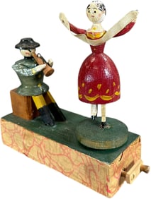 EARLY GERMAN BALLERINA MECHANICAL TOY