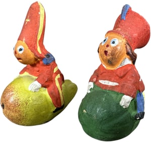 TWO EARLY GERMAN HALLOWEEN CANDY CONTAINERS