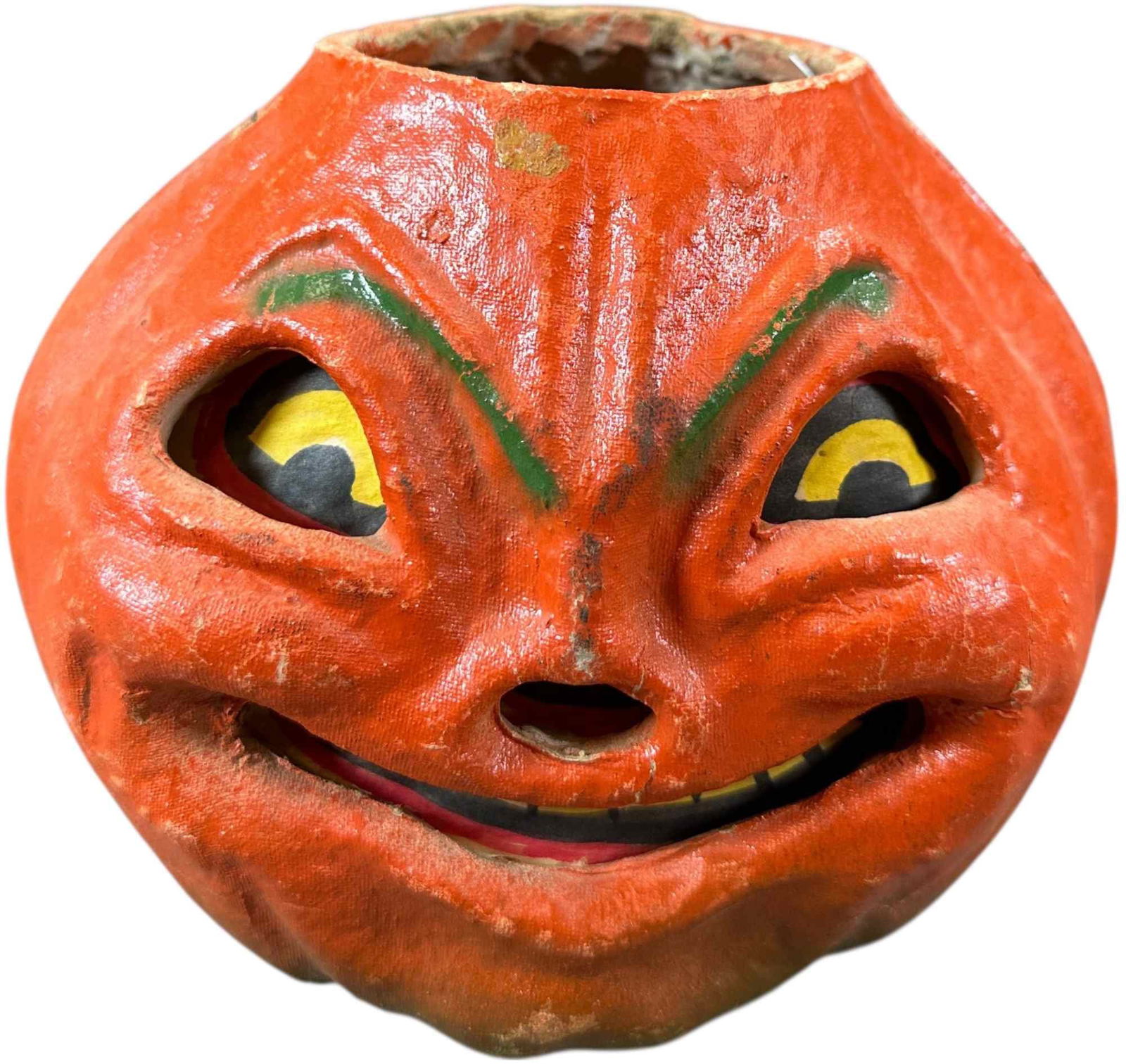 LARGE PULP JACK O LANTERN: 1234. LARGE PULP JACK O LANTERN | Original insert. | 6" h. | (Excellent Condition) | $300 - $600