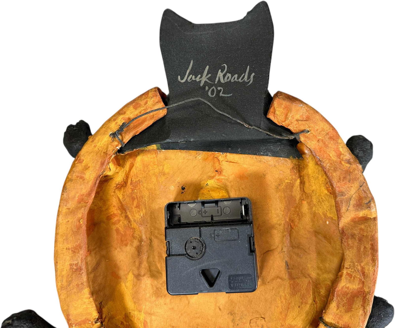 WHIMSY PUMPKIN BLACK CAT CLOCK - 7