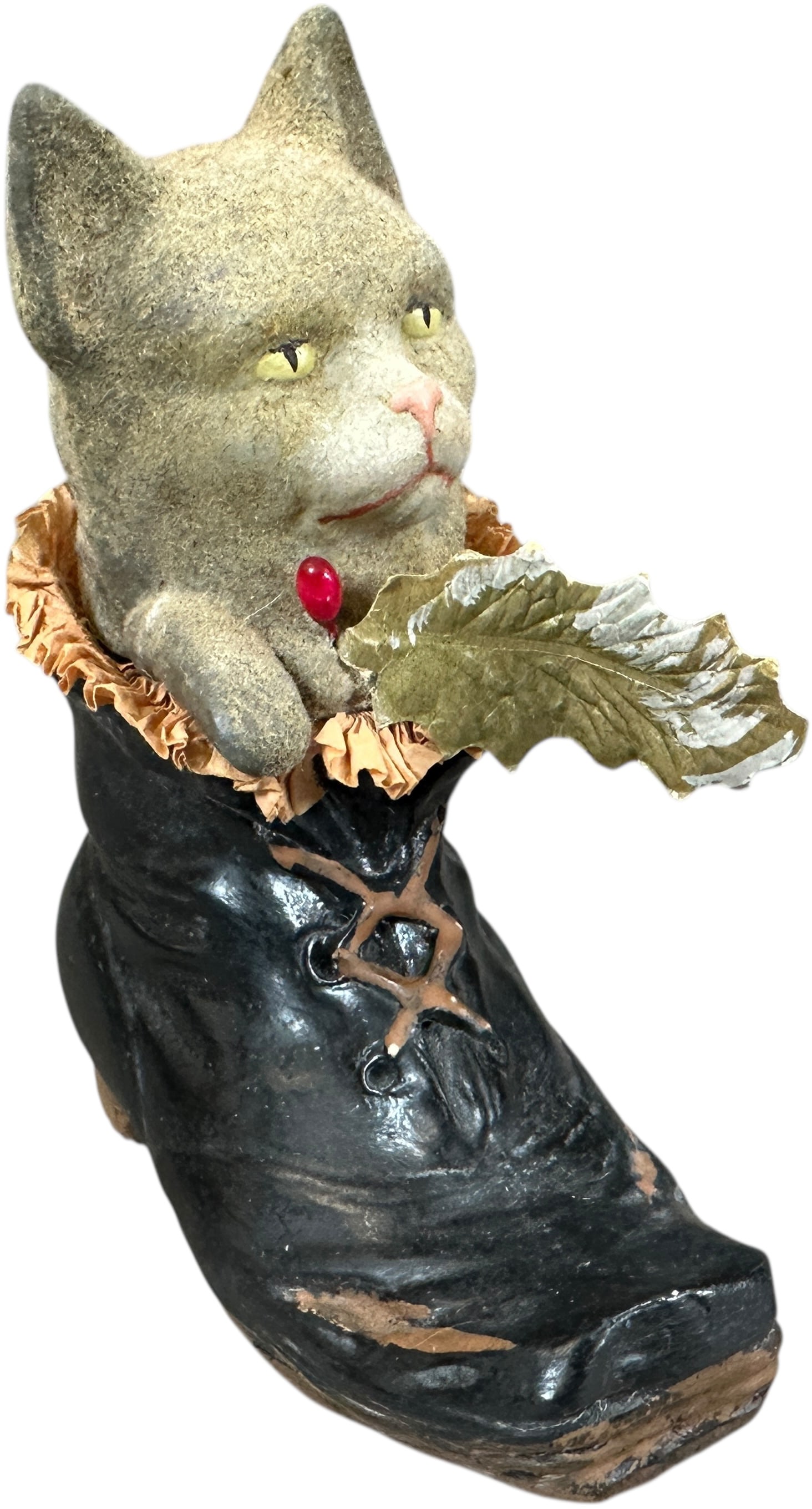 PUSS N BOOTS CANDY CONTAINER: 1248. PUSS N BOOTS CANDY CONTAINER | Great German candy container. | 6" h. | (Excellent Condition) | $300 - $600