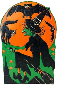 BEISTLE WITCH ON BROOM HALLOWEEN DIECUT
