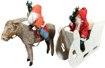 TWO GERMAN SANTA FIGURES