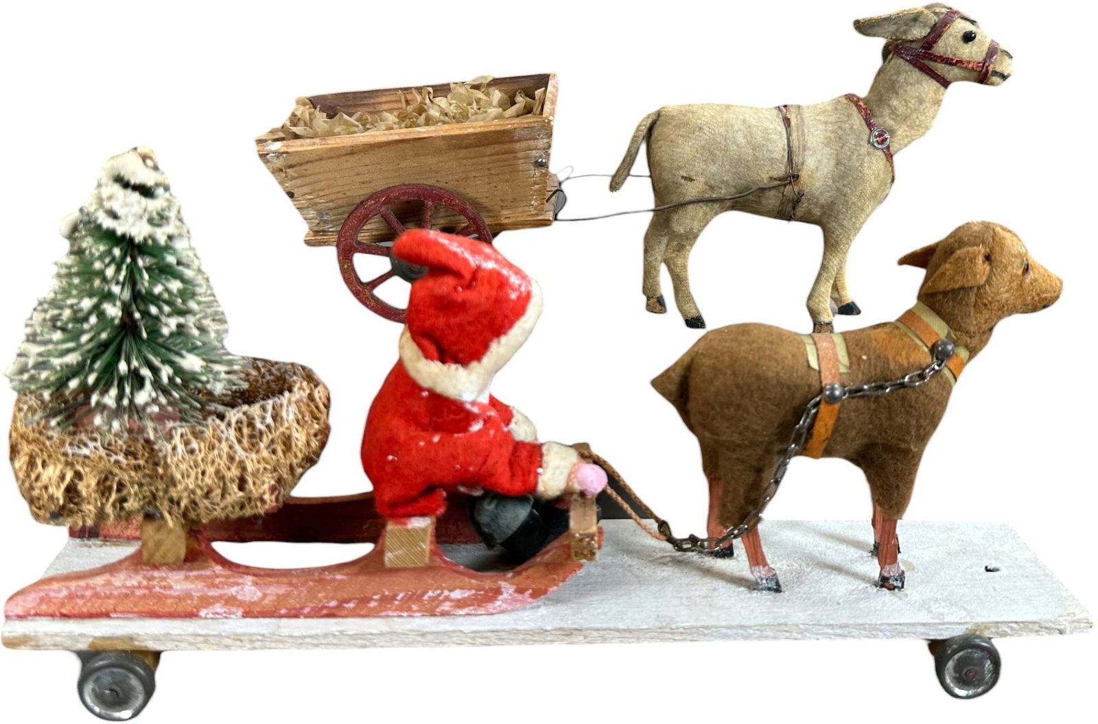 ANIMAL PULLED SANTA SLEIGH & CART - 2