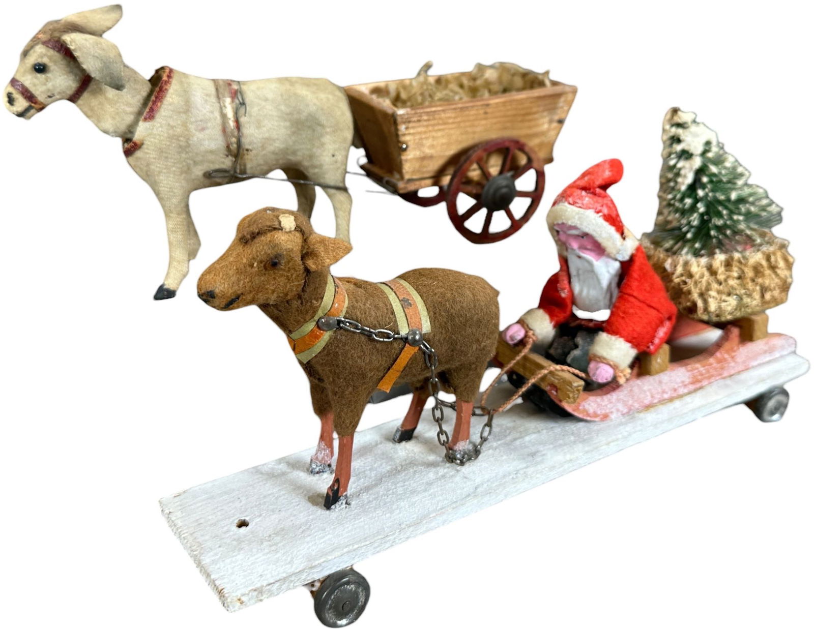 ANIMAL PULLED SANTA SLEIGH & CART - 4