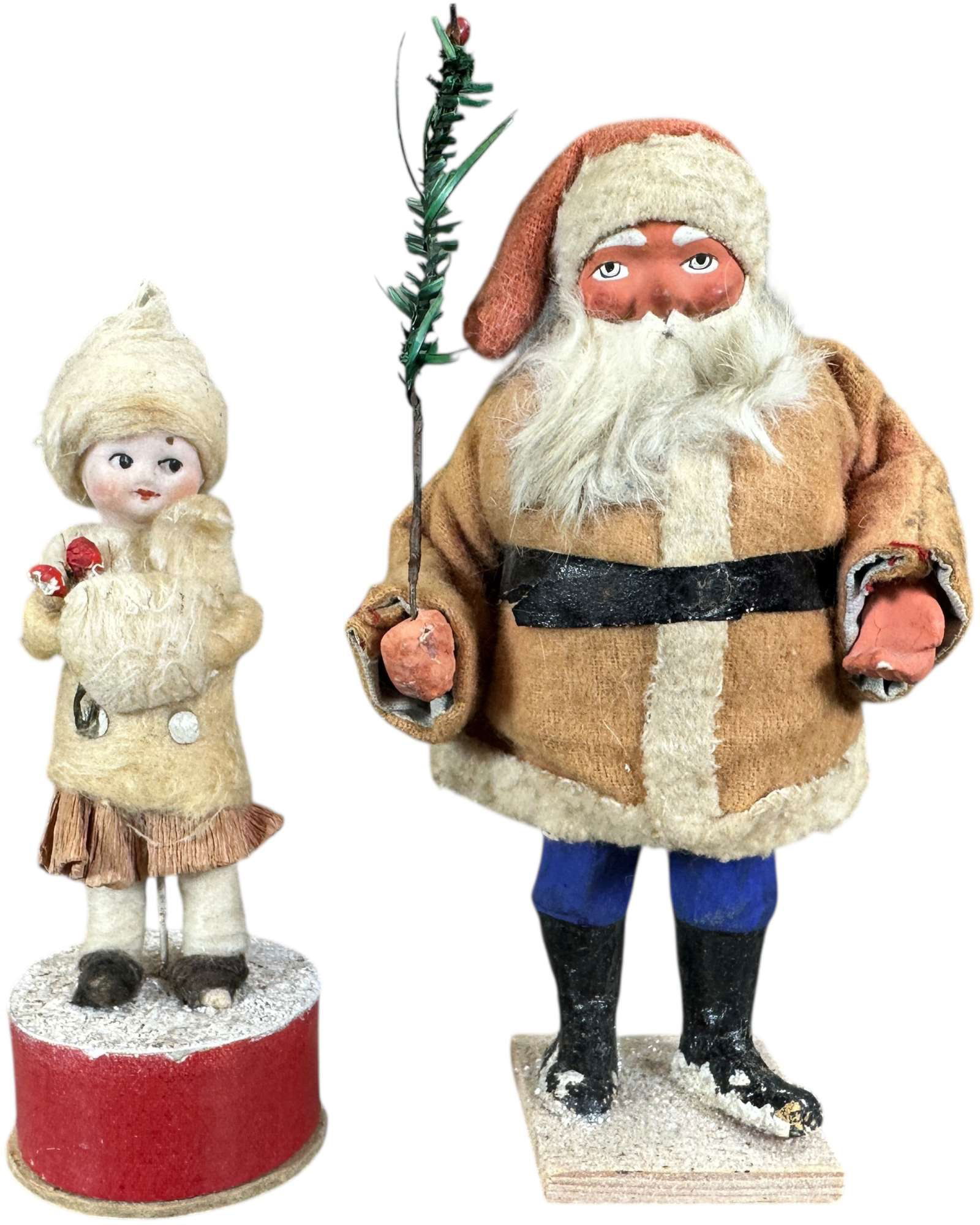 HEUBACH GIRL & SANTA CLAUS CANDY CONTAINERS (1 of 5)