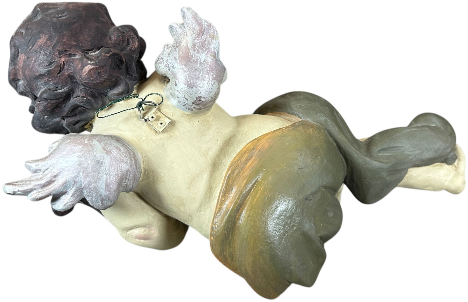 PLASTER CHERUB PLAYING LYRE - 7